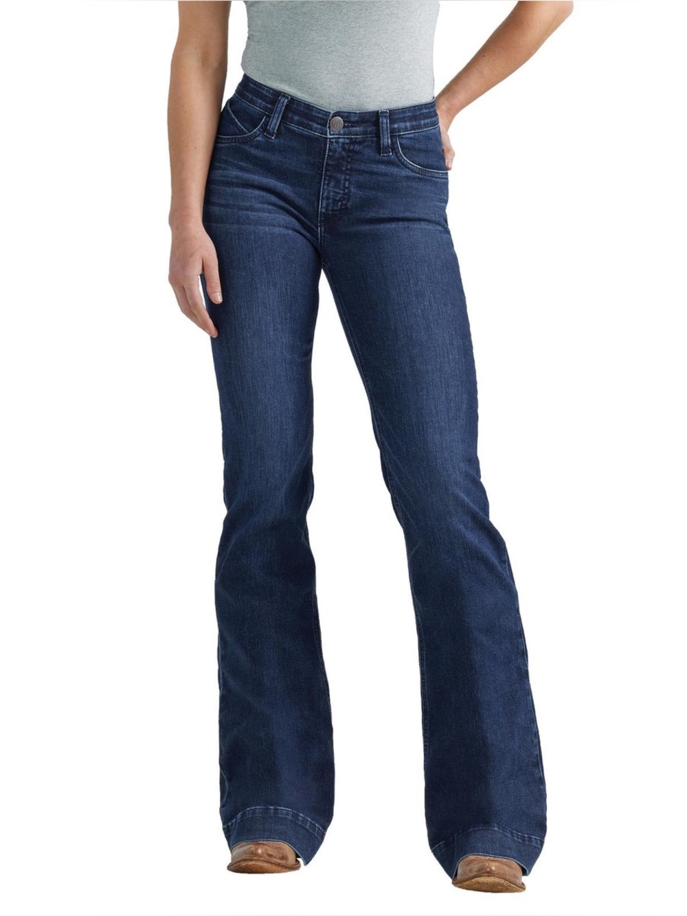 Wrangler Ultimate Women's Riding Willow Mid-Rise Trouser Bootcut Jeans NWT 28x36